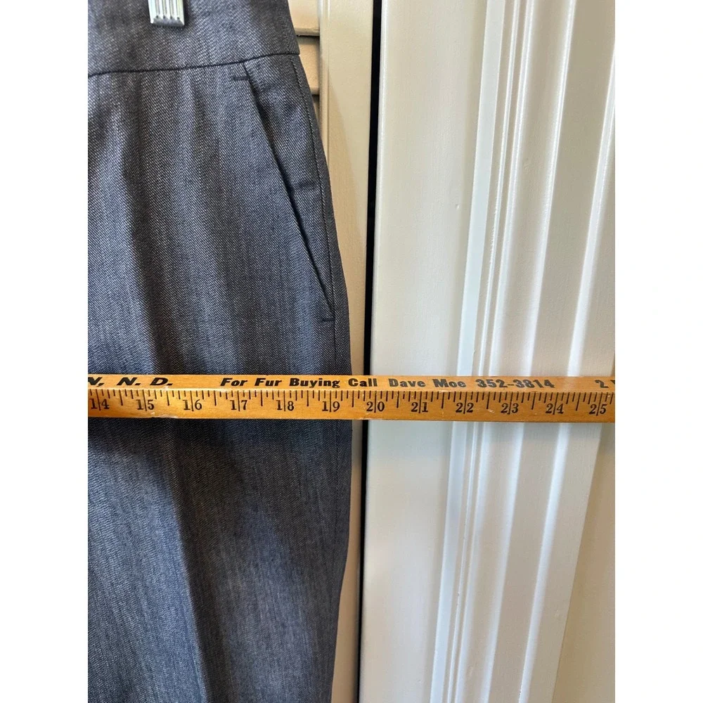 Michael Kors Italy Indigo Blue Cotton Tailored Trousers Pants KDC223A Size 8